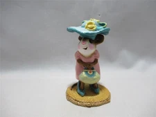 Wee Forest Folk Just Like Mommy!  Pink Dress Teal Hat - Retired WFF