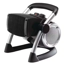 1500W 11.75 In. Black Electric Utility Ceramic Space Heater with Pivoting Head,