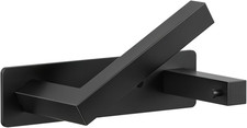 Adhesive Toilet Paper Holder, Adhesive or Screw Wall Mount, Black