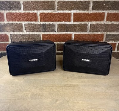 Bose Model 101 Music Monitor Speakers Pair Black Tested Works Outdoors