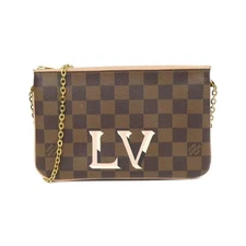 Louis Vuitton Damier Pochette Double Zip N60254 Shoulder Bag from JAPAN