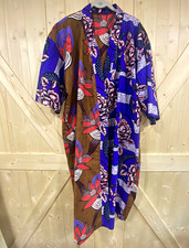 Handmade Unisex Haori Kimono Jacket Floral Print Cotton Woven One Size