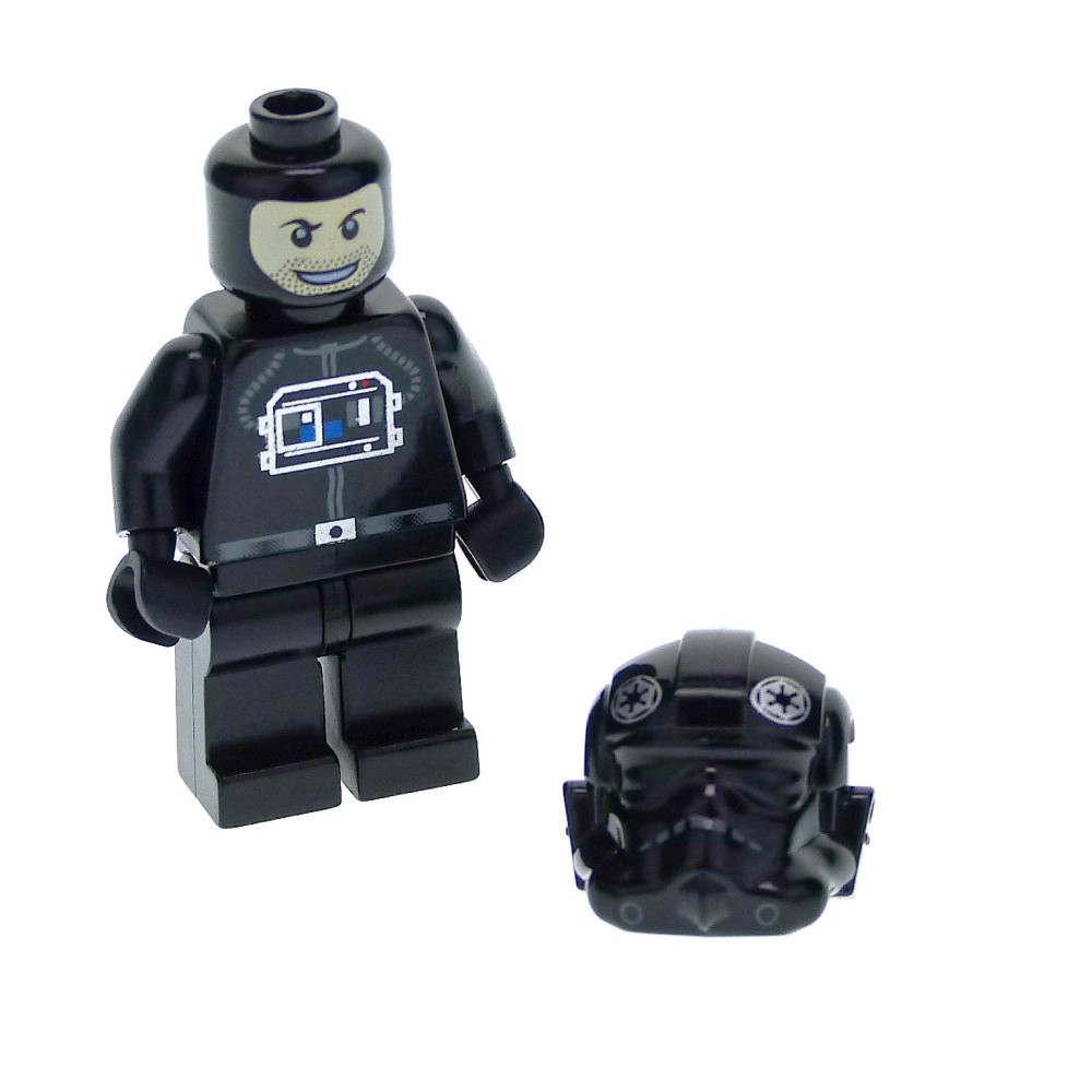 1X Lego Minifigure Star Wars TIE Fighter Pilot Head Helmet 87556pb02 SW0268A