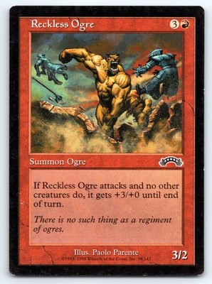 MTG Reckless Ogre Normal C Exodus (EXO) 98 LP Magic