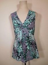 Beautiful Women's Small Banana Republic Blue Spotted Design Sleeveless Blouse