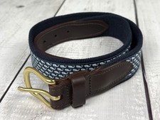 Vineyard Vines Whale Logo Belt - Made in USA - Size ? Missing Tag 0152