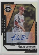 2021 Elite Extra Edition Prime Numbers B Signatures 14/78 McCade Brown Auto nd3