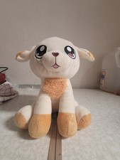 7 Inch Tall White And Tan Dog Plush