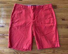 Banana Republic Size 8 Shorts Women  s Pockets Flat Front Lightweight Casual Red