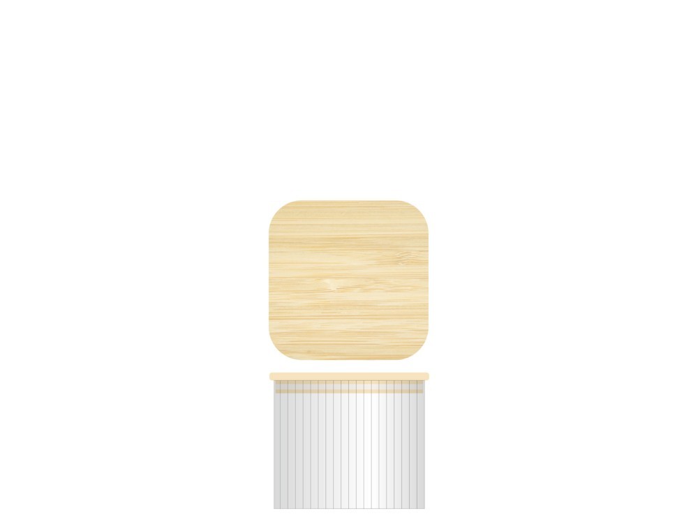 H&H Borosilicate Glass Jar With Bamboo Wood Lid 0.85L