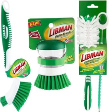 Libman Bottle  Dish Brush Kit Bottle/Straw/Palm/Kitchen Brushes 4 Total
