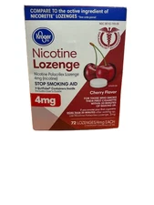 ** 72 4MG Kroger Cherry NICOTINE LOZENGE 4/27 Free Shipping!