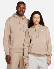 Nike Sportswear Club Fleece Pullover Hoodie Men's Size L Khaki Brown BV2654-247
