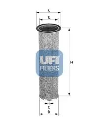 Ufi Sekundärluftfilter Größe 27 27.C57.00 - Bild 3