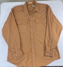 Vintage 80s/90s Made in USA Heavyweight Cotton Chamois Cloth Work Shirt-Mens XLT