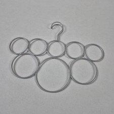 8 Hole Scarf Hanger Holder 3 Different Sized Holes Gray