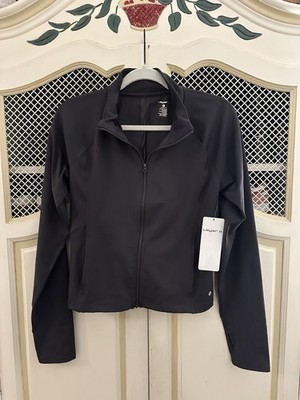 Layer 8 Performance Quick Dry Thumb Holes Jacket In Black Women Size Medium NWT