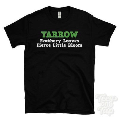 YARROW FEATHERY LEAVES FIERCE LITTLE BLOOM T-SHIRT achillea millefolium