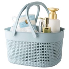 rejomiik Portable Shower Caddy Basket, Plastic Organizer Storage 1 pack, Blue