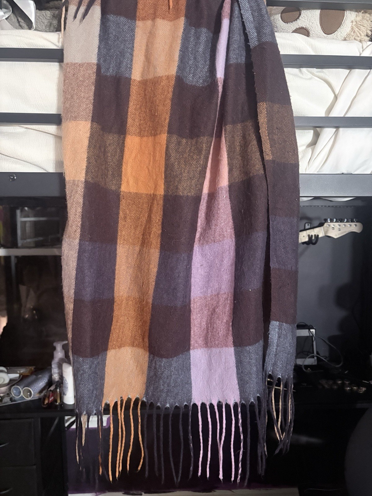Scarf Orange White And Purple READ DESCRIPTION