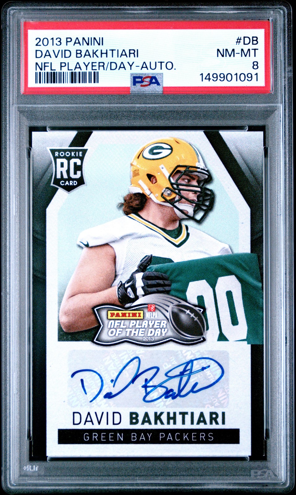 David Bakhtiari Panini NFL Player of the Day #DB Autograph