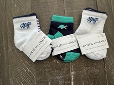 JANIE AND JACK NEW Boys Sock Bundle 3-6 months 2 packs of 2 and One Single