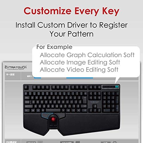 ELECOM Japanese Layout Wired Keyboard with Built-in Trackball & Scroll Wheel - 第 9/9 張圖片