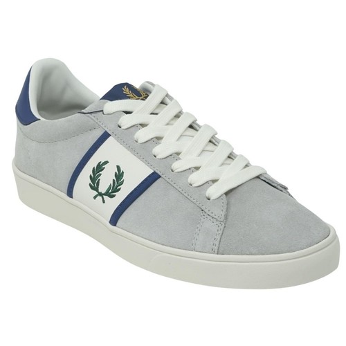 Fred Perry Spencer Suede Tipping Mens Grey Trainers - 第 3/4 張圖片