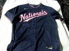 NWOT Nike jersey, Washington Nationals, MLB logo, men's S, M, L, XL, XXL, navy