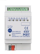 MDT Heizungsaktor 6-fach 3TE REG 24-230VAC