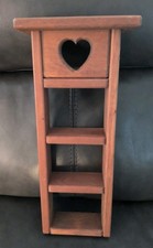 Estante de madera vintage de corazón de casa de campo con 3 estantes casa de campo 18"X8,5"X3"