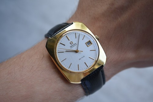 Vintage Omega Men's Watch 1970s De Ville Gold Rare Automatic Dress Watch Date - Picture 7 of 22