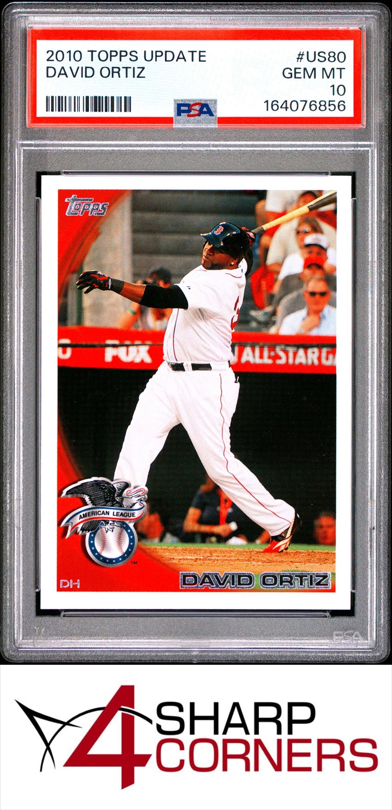 2010 TOPPS UPDATE #US80 DAVID ORTIZ RED SOX HOF PSA 10