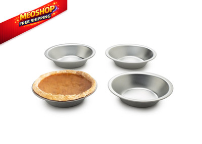Fox Run Pie Pan Set, Tin-Plated Steel, 5-Inch, 4-Piece 5-Inch Metallic 