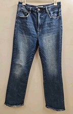 Risen Los Angeles Jeans Size 11/30 Straight Leg Distressed Pockets And Hems