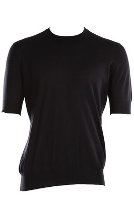 THOM SWEENEY NAVY MEN'S COTTON TOP LARGE