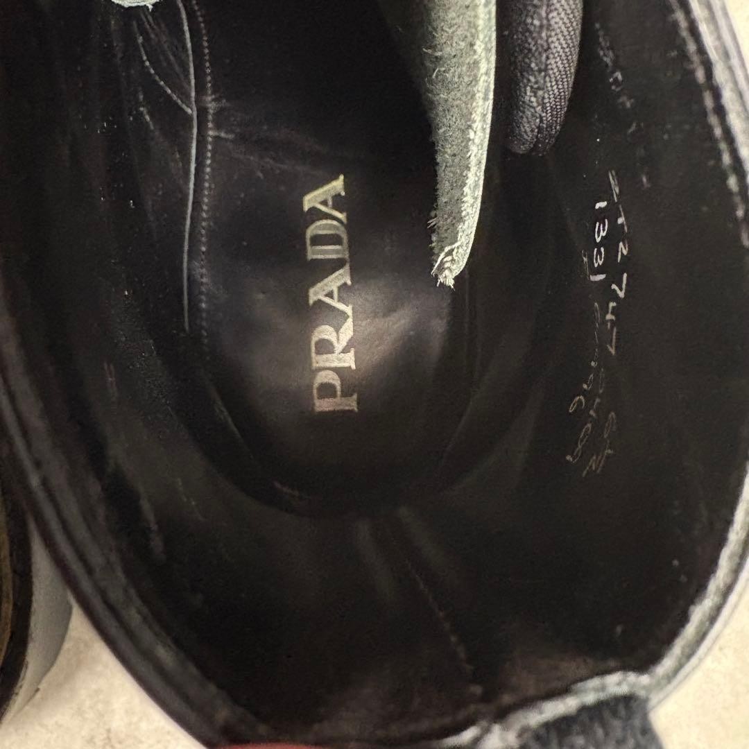PRADA Commando Sole Boots, Leather, Black, Unisex, US7.5, From Japan, y9746 thumbnail 9