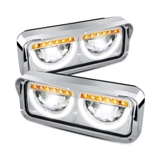 CAAP DRIVEN Full LED Dual Halo DRL Turn Signal Headlights Compatible with 198...