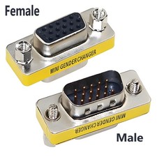 15-Pin SVGA / VGA Gender Changer Extend Adapter Coupler Male to Female - HD15
