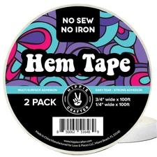 Double Sided Hem Tape No Sew No Iron Sewing Tape for Hemming Curtains Fabric Pan