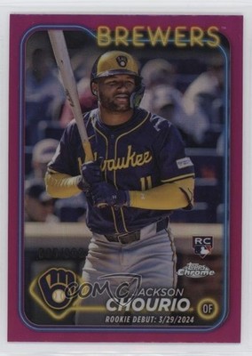 2024 Chrome Update Debut Magenta Refractor /399 Jackson Chourio Rookie RC 00m9