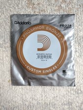 D'Addario PB028 Single Phos Bronze .028 Acoustic Guitar String Custom Gauge