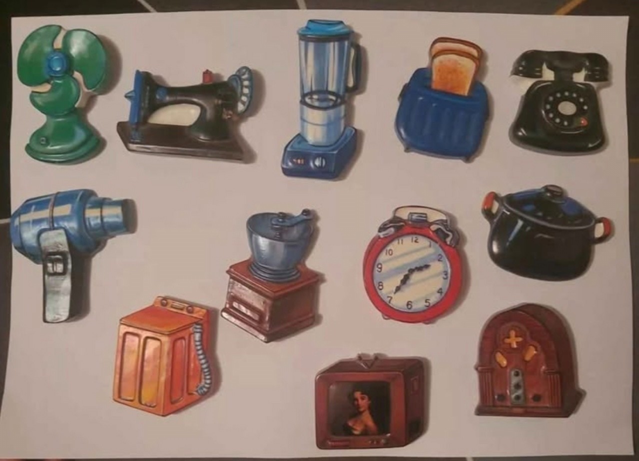 Mixed Set Of 12 Fridge Magnets (type kitchen appliance)