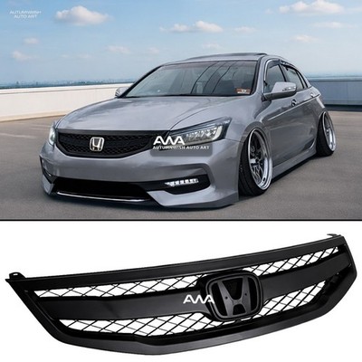 For 11 12 Accord 4DR Sedan Mugen Style Honeycomb Matte Black Front Hood Grille