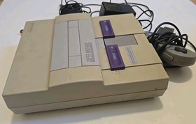 Super Nintendo Entertainment System SNES Console Bundle SNS-001 w/ Cables Tested
