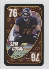 2024 Uno Fandom NFL Washington Commanders Burgundy Sam Cosmi #76 0c4