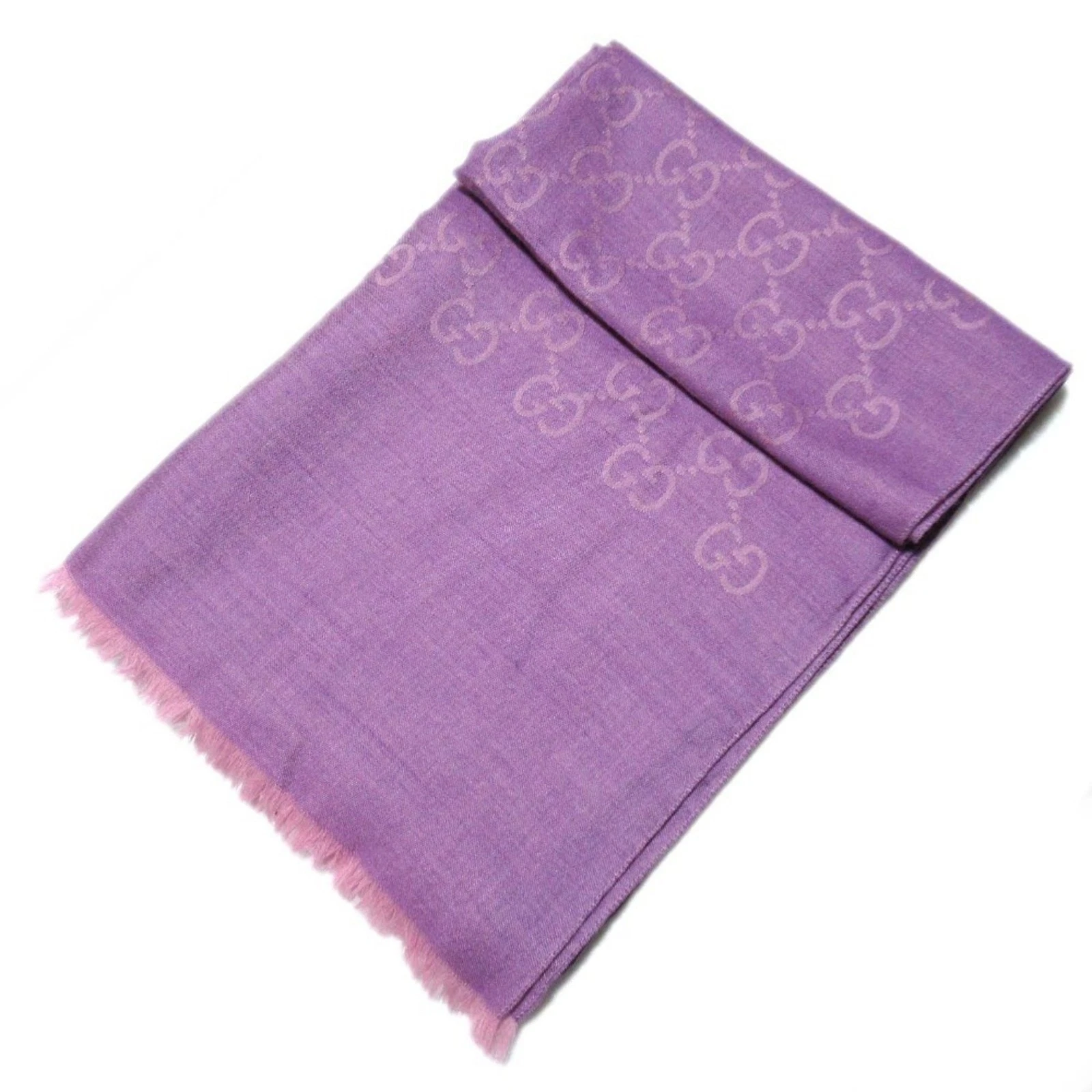 Foulard Gucci motif Gg violet laine authentique