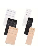 Bra Strap Extender 2 Hooks Straps x3 NEW 1 Each of Black White Nude. UK Seller