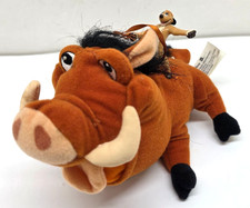 Vintage 2002 Disney Lion King Timon Riding Pumbaa Plush  Toy Hasbro