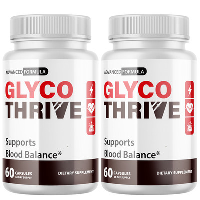 Glyco Thrive - Cardiovascular Health, Blood Pressure & Sugar Support- 2 Bottles